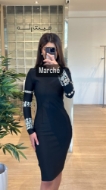 Picture of Dress Turtleneck Manual Drilling Rhinestone Decoration