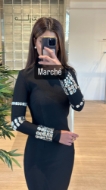Picture of Dress Turtleneck Manual Drilling Rhinestone Decoration